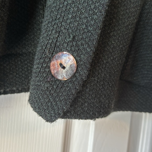 Vintage Margaret O'Leary Wool Blend Boxy Knit Oversized Cardigan in Black - Picture 6 of 13